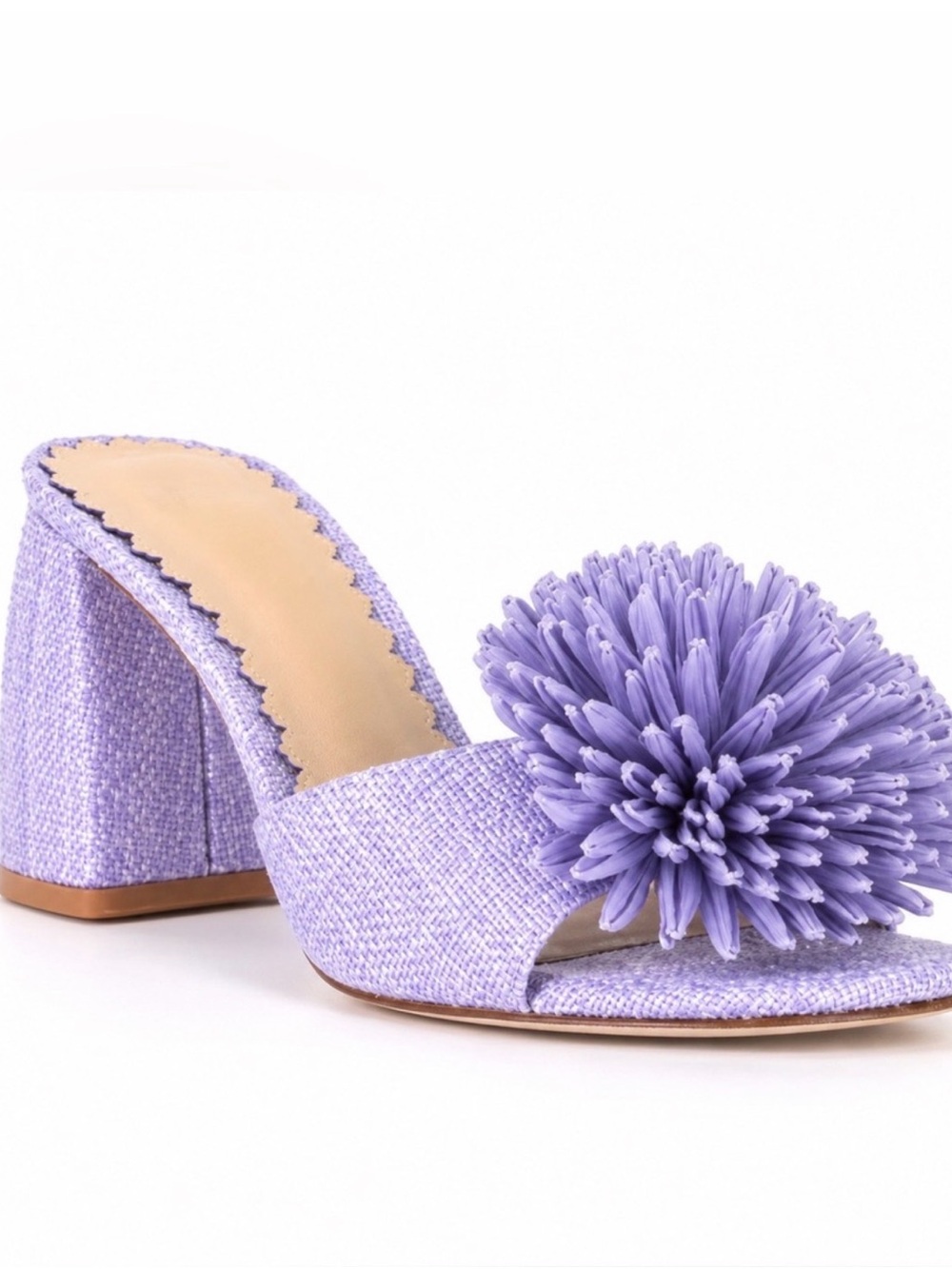 New - Antonio Melani - Purple Raffia Flower - 8.5